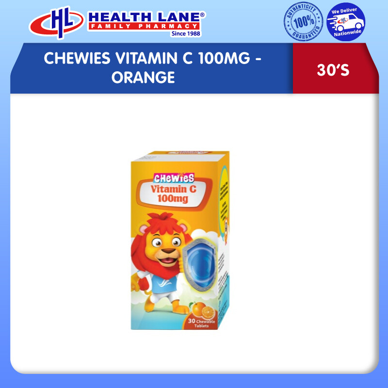 CHEWIES VITAMIN C 100MG- ORANGE (30'S)